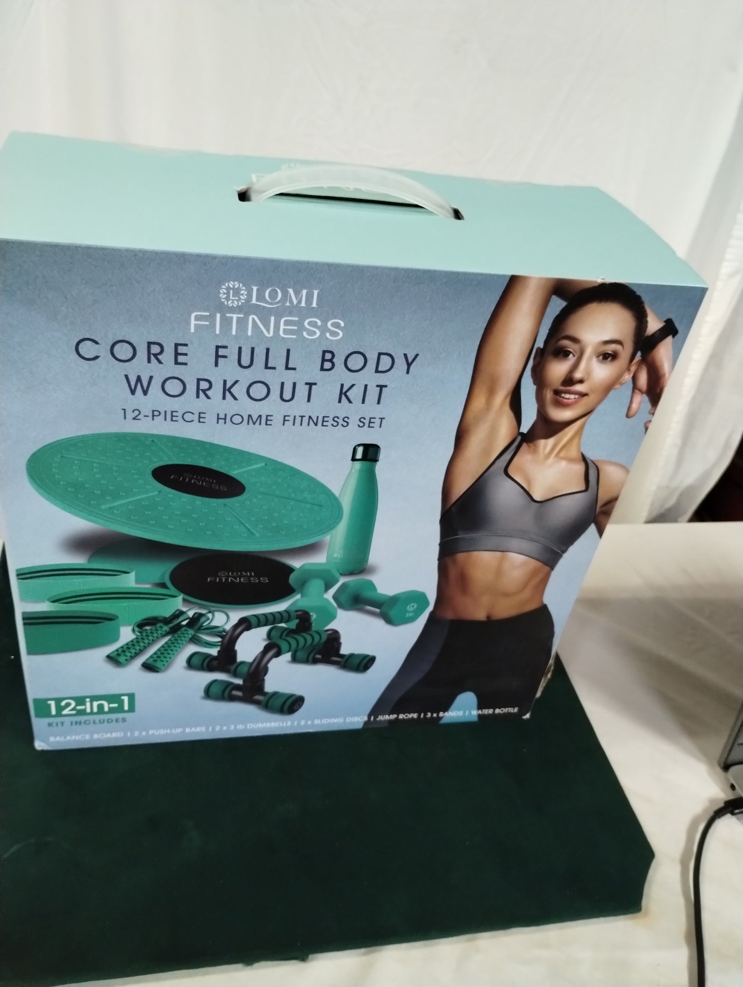 LOMI FITNESS CORE FULL BODY WORKOUT KIT 12 PIECE HOME FITNESS SET