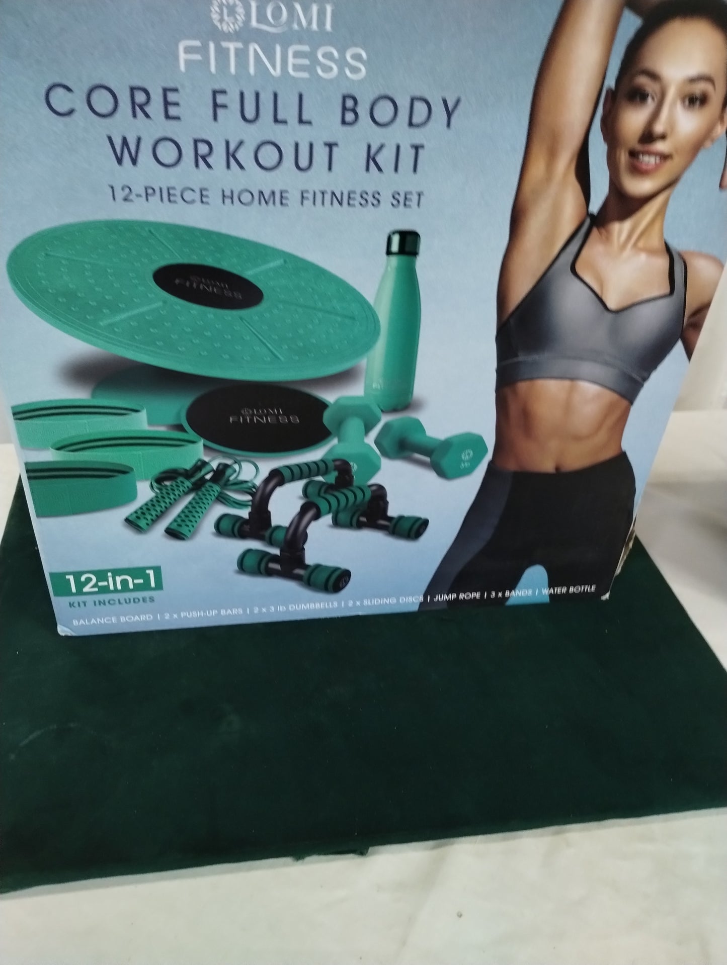 LOMI FITNESS CORE FULL BODY WORKOUT KIT 12 PIECE HOME FITNESS SET